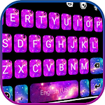 Cover Image of Download Pink Blue Galaxy Keyboard Them  APK