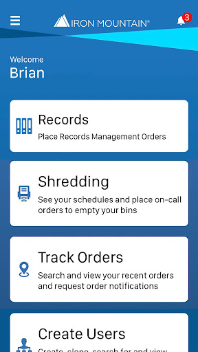 Android application Iron Mountain Mobile screenshort