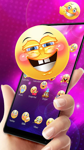 3D emoji launcher theme