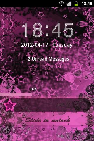 Android application Theme Pink Dark GO Locker screenshort