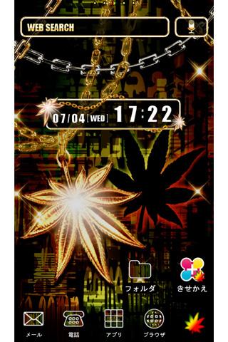 Android application Glaring Gold Reggae ラスタ壁紙きせかえ screenshort