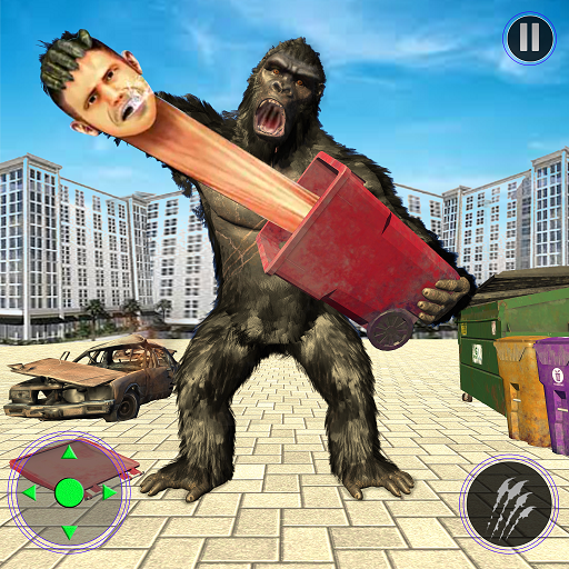Fly Gorilla City Attack Game logo