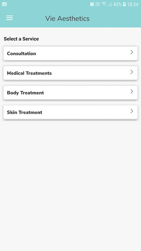 Android application Vie Aesthetics Guest App screenshort