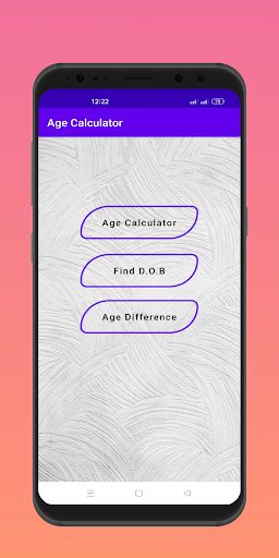 Android application Age Calculator DateOfBirth screenshort