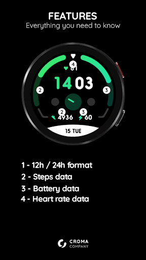 Milestone Watch Face Wear OS Screen 2