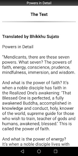 Powers in Detail Sutta Screen 2