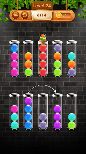 Android application Woody Ball Sort - Color Puzzle screenshort