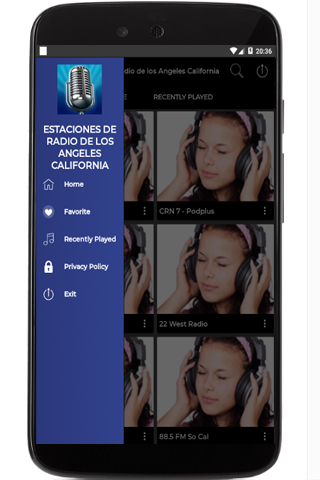Android application The Angeles CA radios screenshort