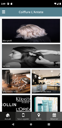 Android application Antête Salon screenshort