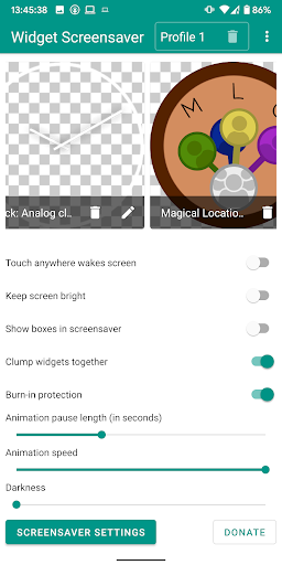 Widget Screensaver Screen 2