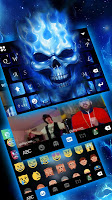 screenshot of Flaming Skull 3d Keyboard Theme