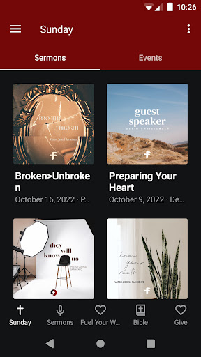 Android application Fuel Church screenshort