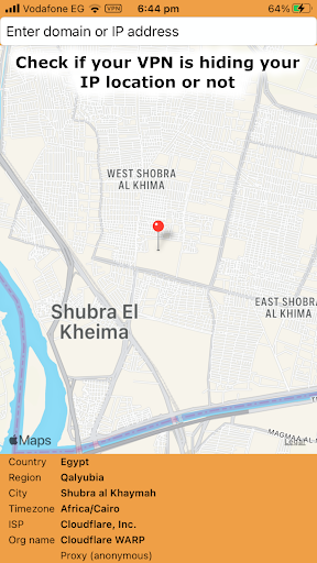 Android application IP Geo Location screenshort