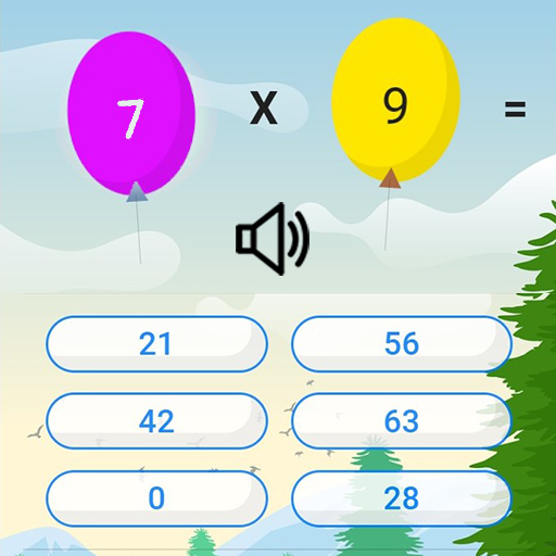 multiplication table balloons logo