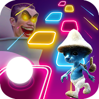 Smurf Cat Skibidi - Hop Tiles