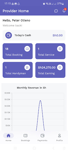Android application Errandy Provider screenshort