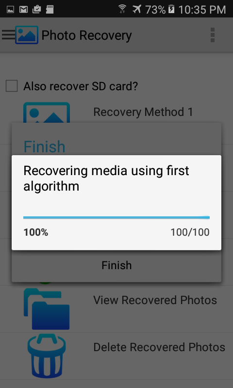 Android application Photo Recovery screenshort