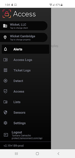 Android application Wicket Access screenshort