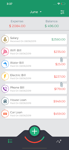 Android application SpendTrackr V2 screenshort
