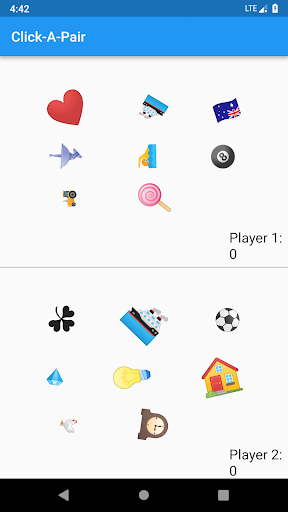 Android application Click-A-Pair screenshort