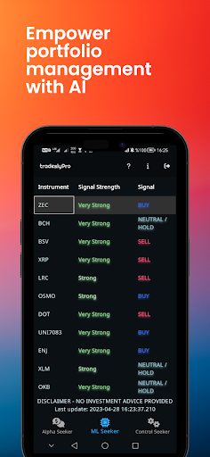tradeslyPRO: Invest with AI Screen 2