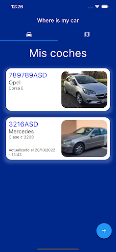 Android application Where is my car screenshort