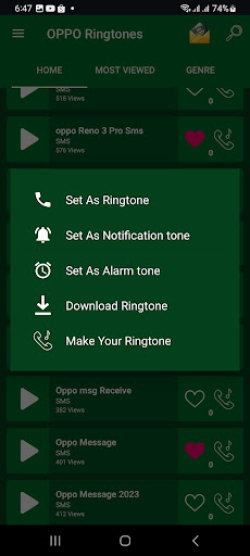 All OPPO Mobile Ringtones Screen 2