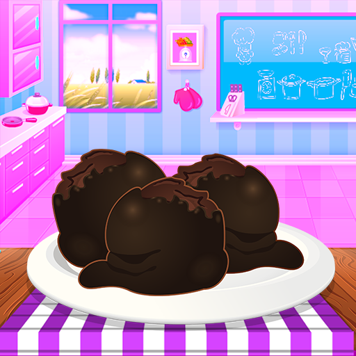 Chocolate Cake Balls Cooking logo