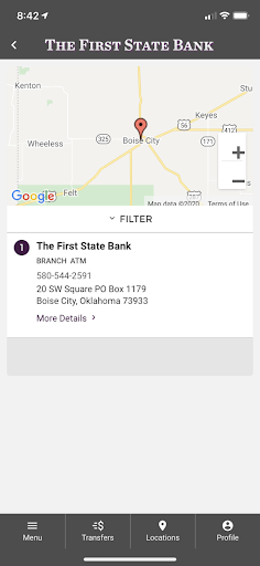 First State Bank of Boise City Screen 3