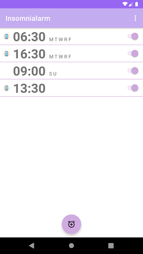 Android application Insomnialarm screenshort
