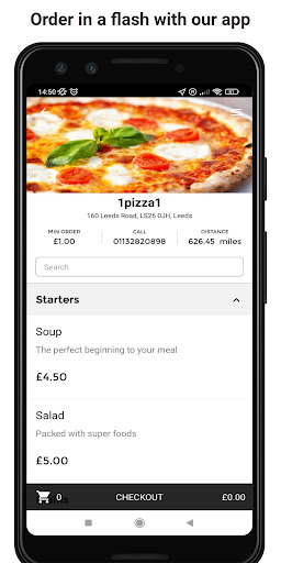 Android application 1pizza1 screenshort