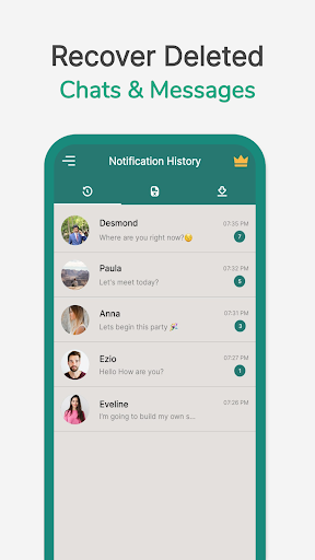 Android application WAMR: Recover Deleted Messages screenshort