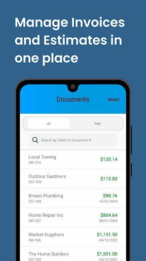 Invoice Maker and Estimate App Screen 3