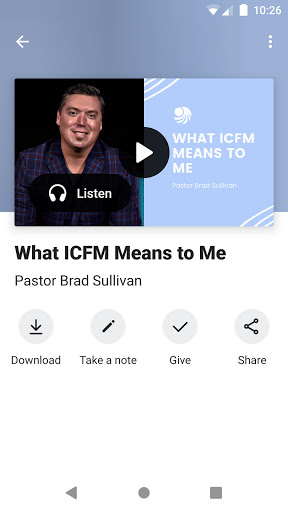 ICFM App Screen 3
