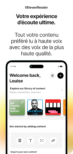 Aperçu de l'application