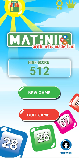 Android application Matinik - Arithmetic Made Fun! screenshort