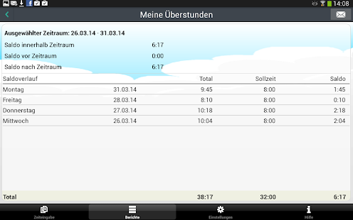 My Overtime - Zeiterfassung Screenshot
