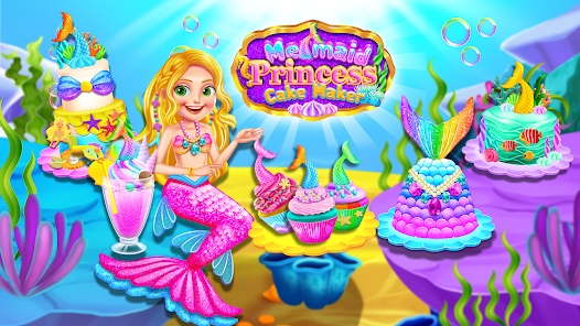 Mermaid Glitter Cake Maker  screenshots 1