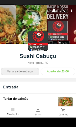 Android application Sushi Cabuçu screenshort