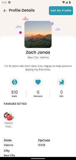 Dani: Babysitter Booking Screen 3