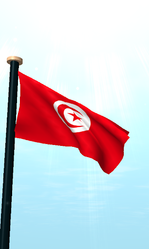 Tunisia Flag 3D Live Wallpaper Screen 2