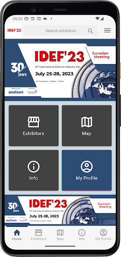 Android application IDEF'23 screenshort