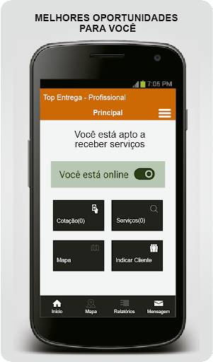 Android application Top Entrega - Cliente screenshort