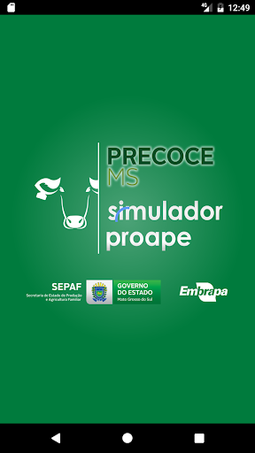 Android application Simulador PROAPE-MS screenshort