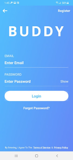 Android application BUDDY screenshort