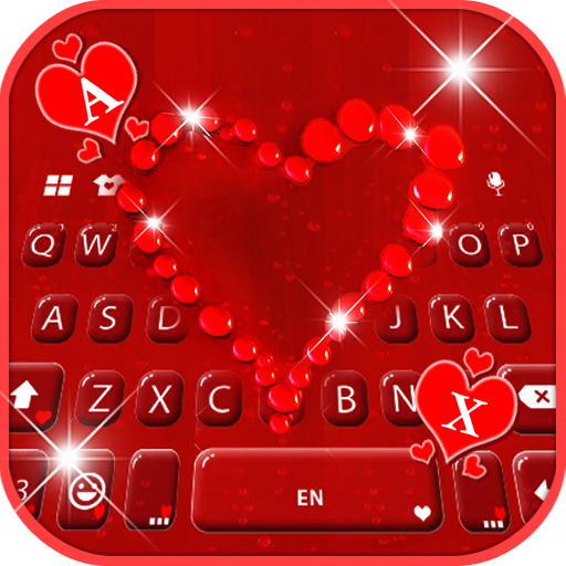 Heart Love Drops Keyboard Back logo