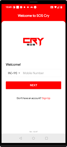 Android application SOS Cry screenshort