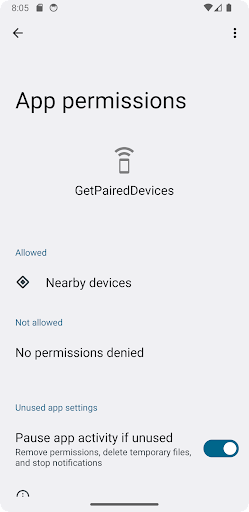 N14_GetPairedDevices Screen 3