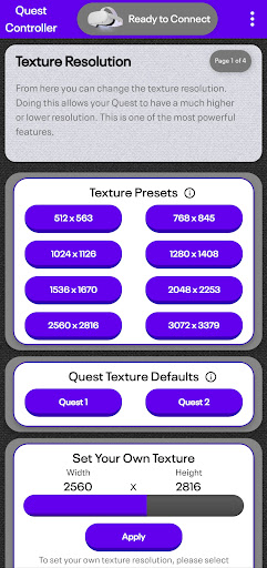 Android application Quest Controller screenshort