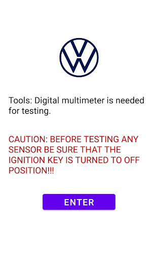 Android application Golf Repair Sensor Diagnostic screenshort